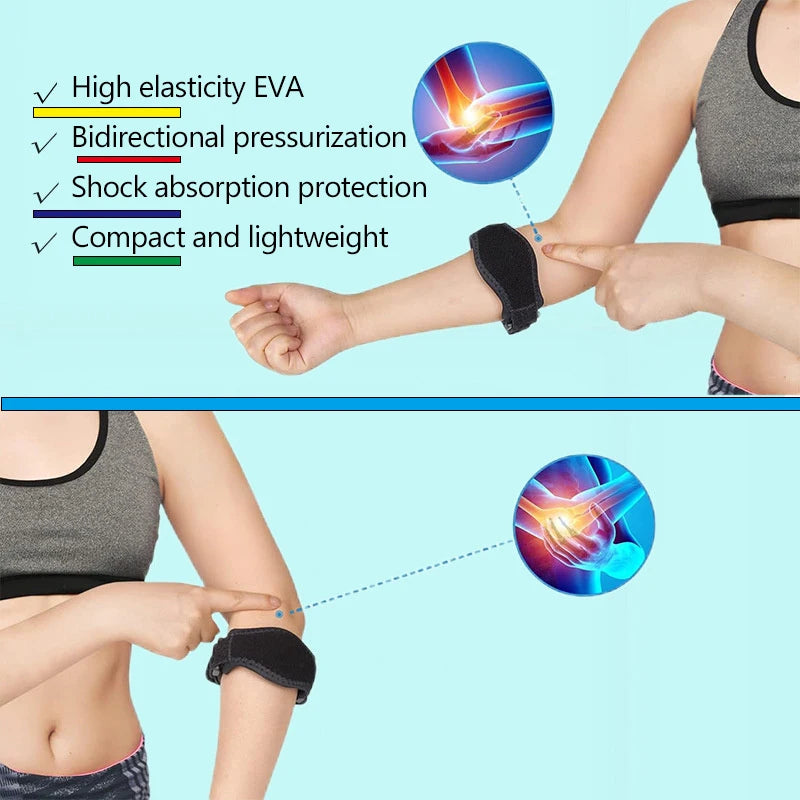 Adjustable Elbow Support Strap – Sports Brace for Tennis & Golf Elbow Support Brace PLUSH