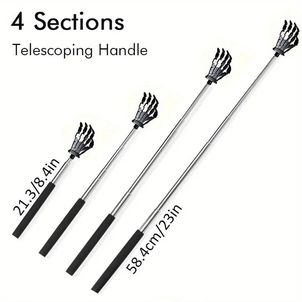 Telescopic Back Scratcher – Stainless Steel, Non-Slip Grip Back Scratcher Tool PLUSH