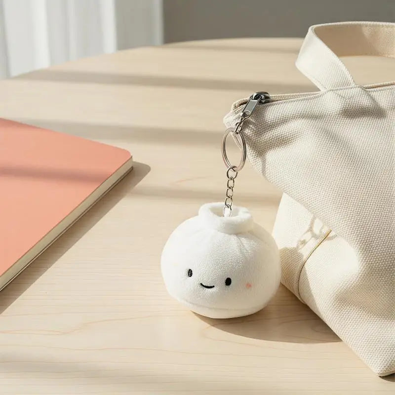 Dim Sum Plush Keychain – Cute Steamed Bun Bag Charm Plush Keychain PLUSH