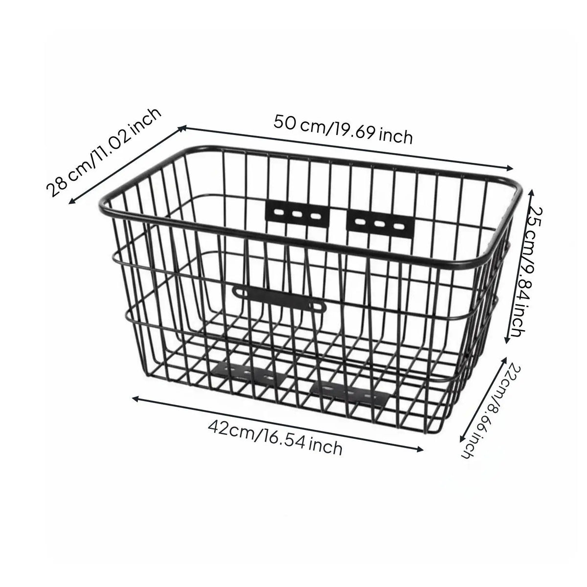 Steel Wire Bicycle Basket – Large Capacity Front & Rear Mount Bicycle Basket PLUSH