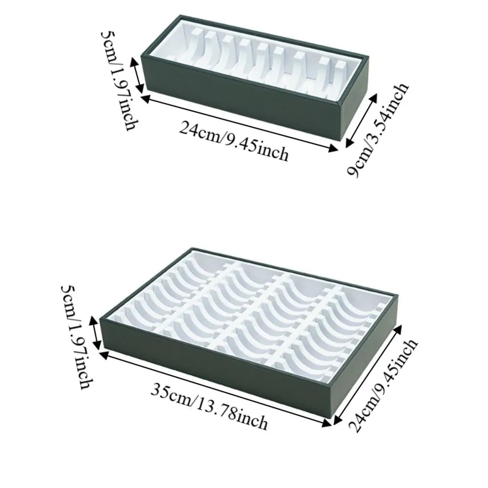 10/40 Slot Bracelet Storage Tray | PU Leather Bangle Organizer Jewelry Storage Tray PLUSH