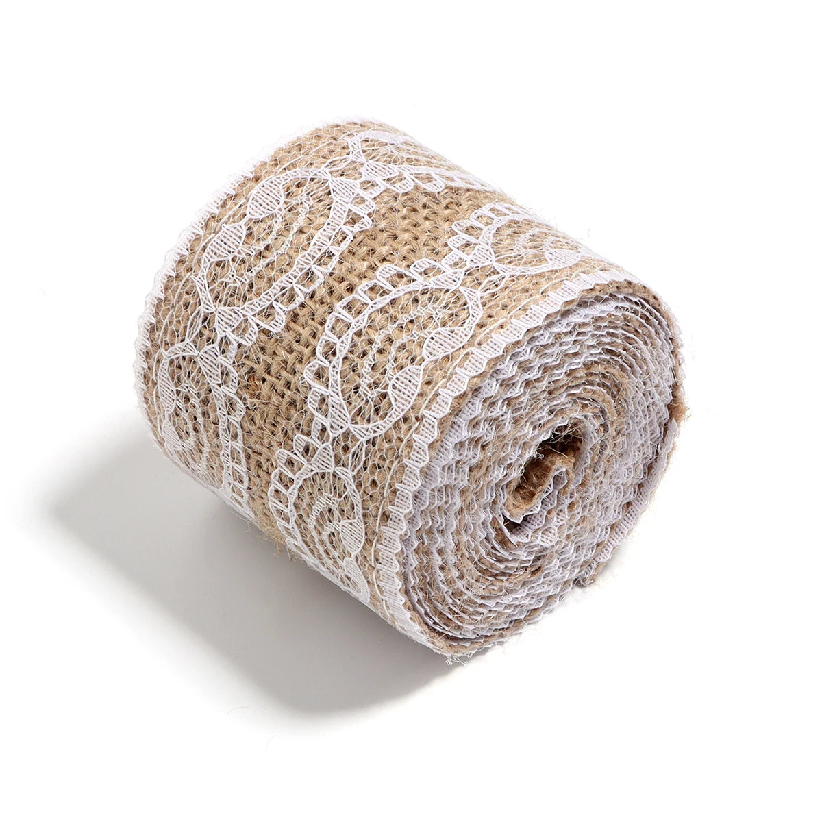 Natural Jute Burlap Ribbon 2m Roll – DIY Craft & Wedding Décor Burlap Craft Ribbon PLUSH Style 13