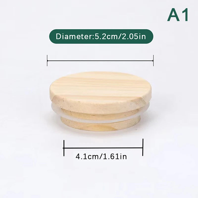 Pine Wood Jar Lids with Silicone Seal – 8 Sizes Available Wood Jar Lid PLUSH A1