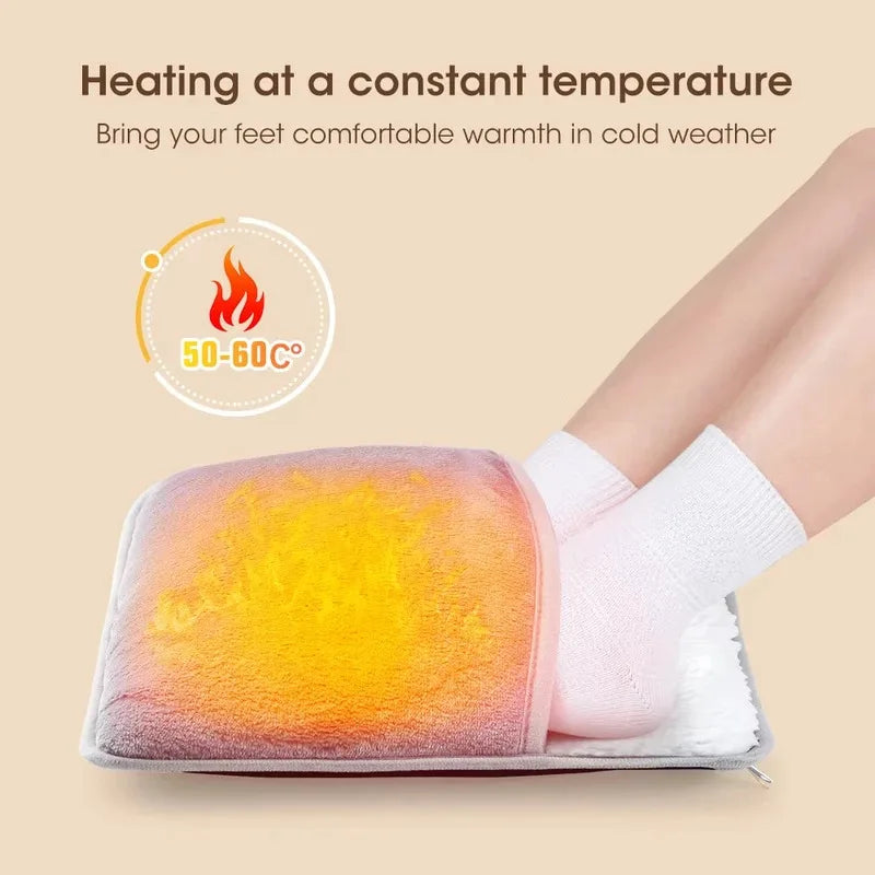 USB Electric Foot Warmer – Soft Plush Washable Heating Pad Electric Foot Warmer PLUSH