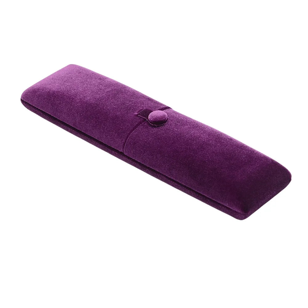 Velvet Jewelry Box – Ring, Necklace & Bracelet Organizer Jewelry Storage Box PLUSH Purple Necklace Box