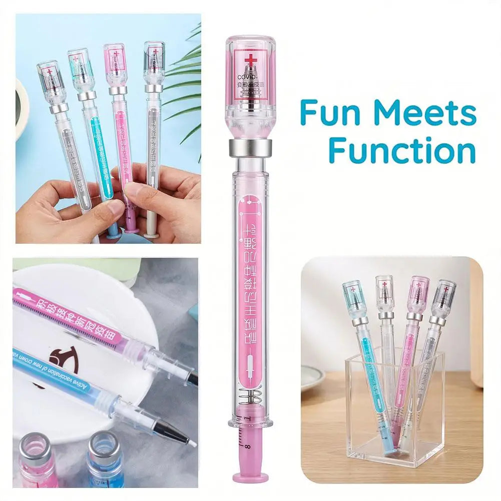 Syringe Novelty Gel Pens 3-Pack | Assorted Colors Novelty Gel Pens PLUSH