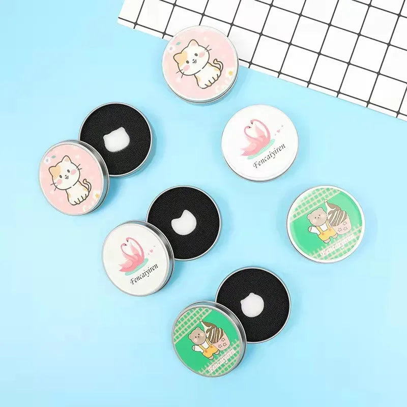 Cartoon Cat Makeup Brush Cleaner Set – Portable Sponge Case Makeup Brush Cleaner PLUSH