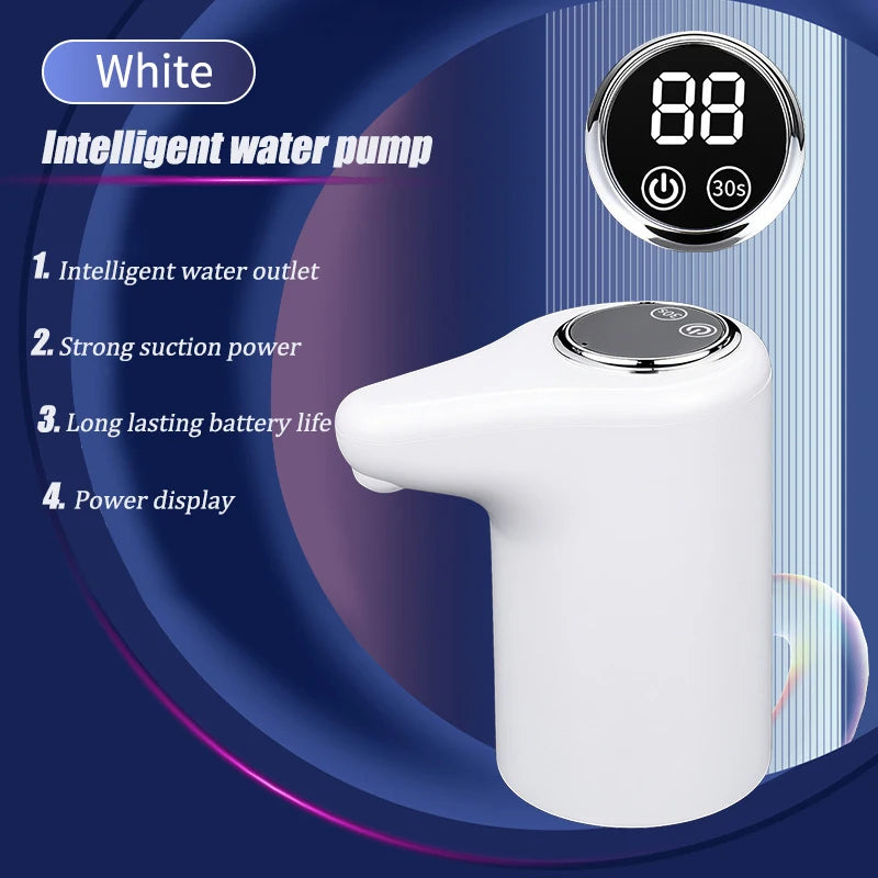 USB Rechargeable Portable Electric Water Dispenser Pump Water Dispenser Pump PLUSH WHITE
