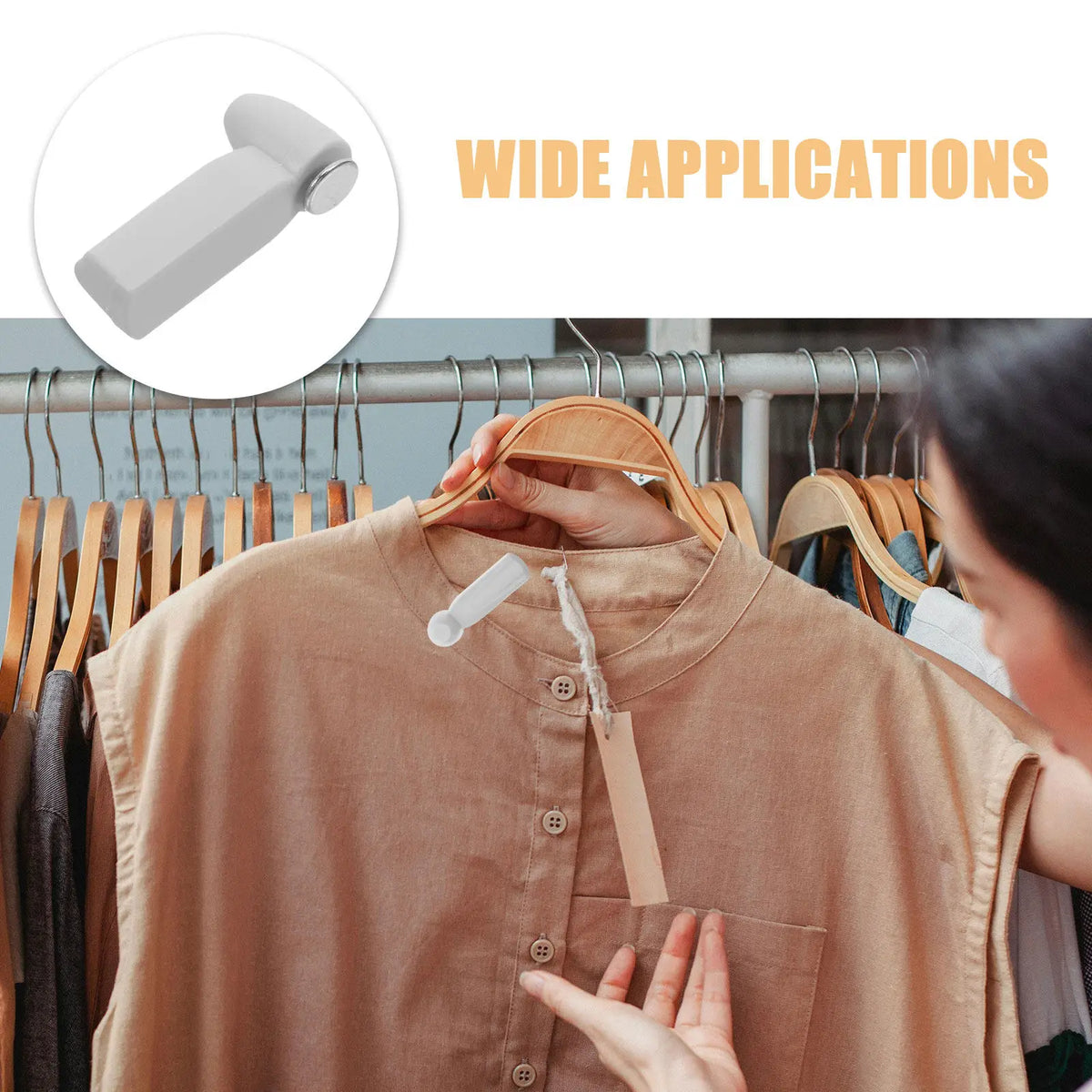 40 Pcs Reusable Magnetic Security Tags Light Grey Retail Retail Security Tags PLUSH