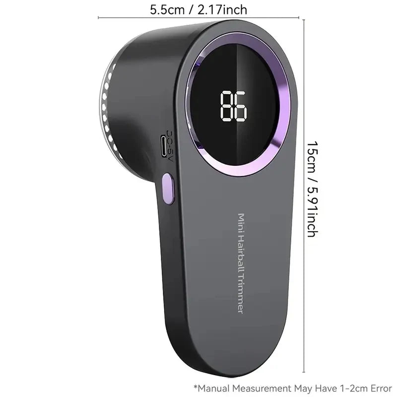 USB Rechargeable Fabric Shaver & Lint Remover – Digital Display Fabric Shaver PLUSH