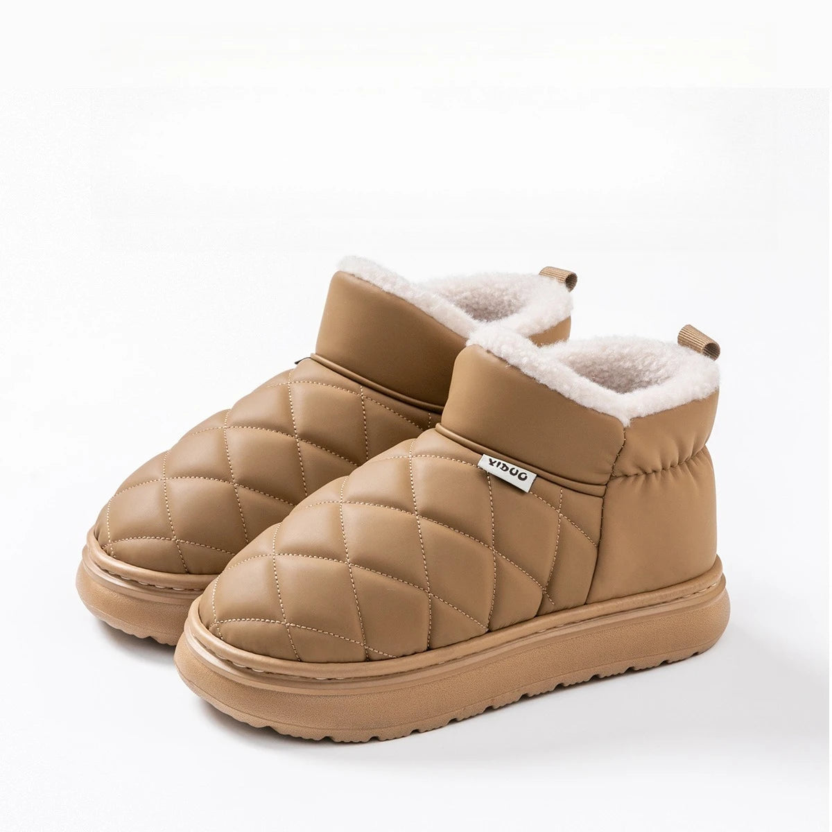 Women's Waterproof Fur-Lined Snow Boots – Slip-On Platform Women's Snow Boots PLUSH 36-37 Coffee