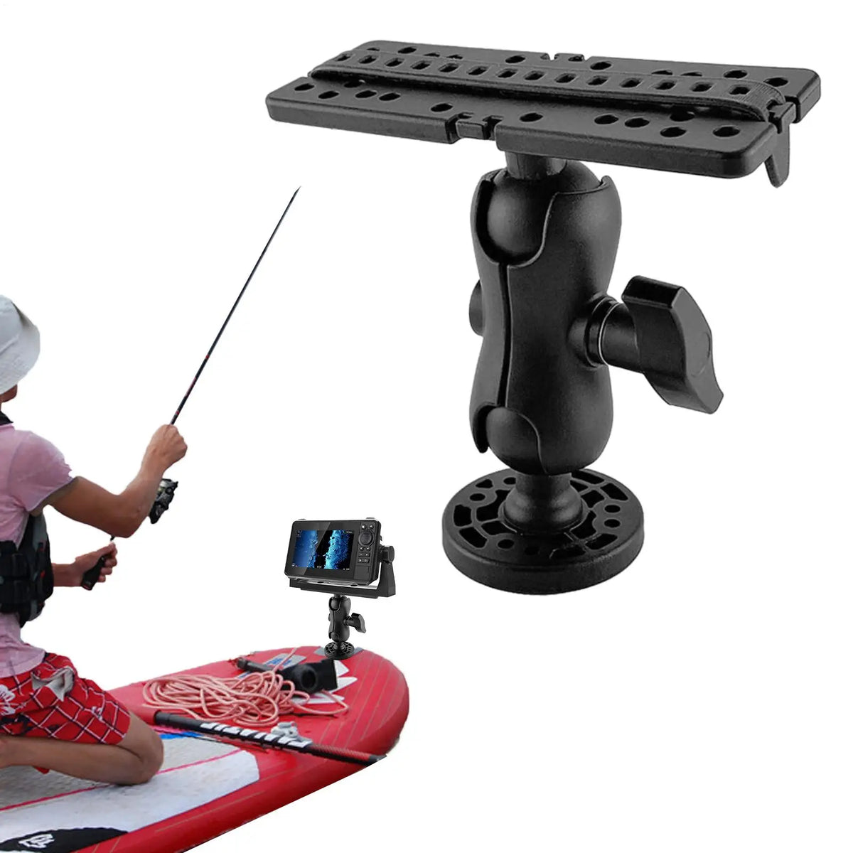 360° Swivel Ball Mount Fish Finder Bracket – Kayak & Boat Fish Finder Mount PLUSH