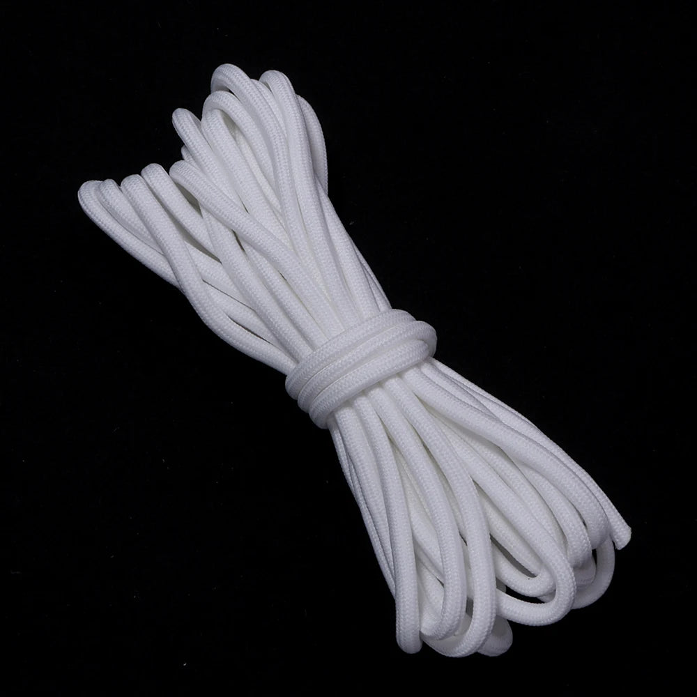 5 Yards 5mm Colorful Polyester Braided Rope – DIY Jewelry Cord Braided Craft Cord PLUSH white