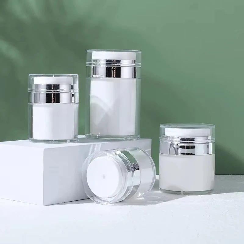 Airless Vacuum Pump Bottle 15/30/50ml – Refillable Skincare Refillable Pump Bottle PLUSH