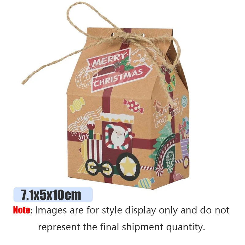 Christmas House Gift & Candy Boxes – Holiday Party Favor Set Holiday Gift Boxes PLUSH 150PCS Square Sign