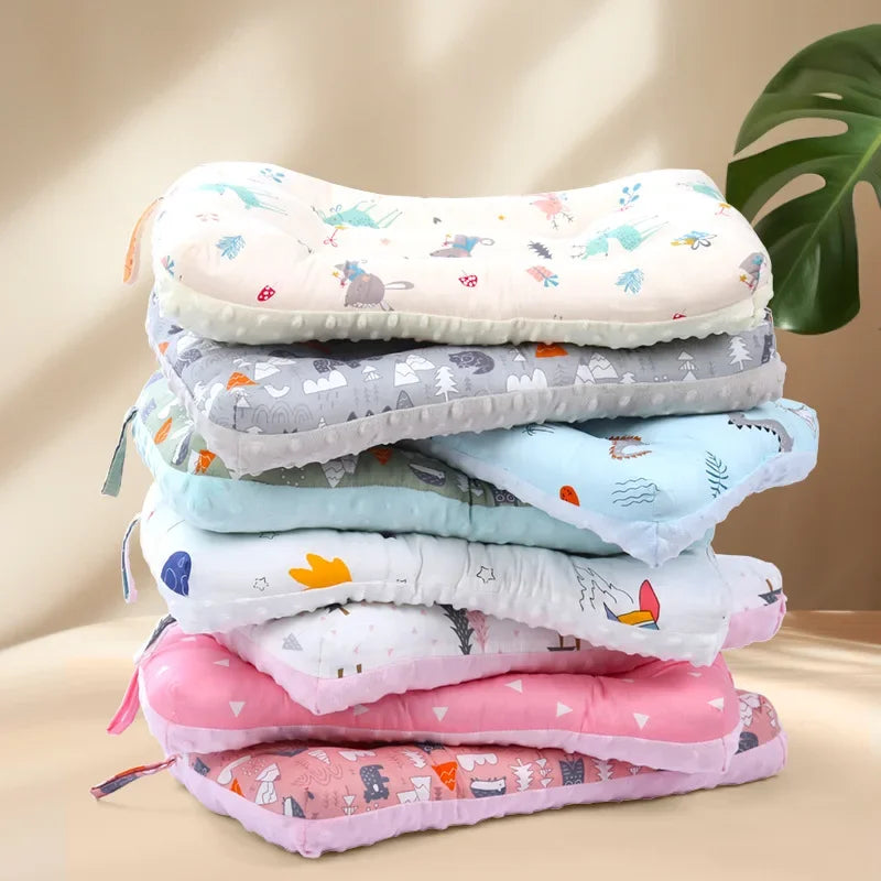 Baby Cartoon Animal Cotton Pillow – Soft Breathable Infant Nap Baby Nap Pillow PLUSH