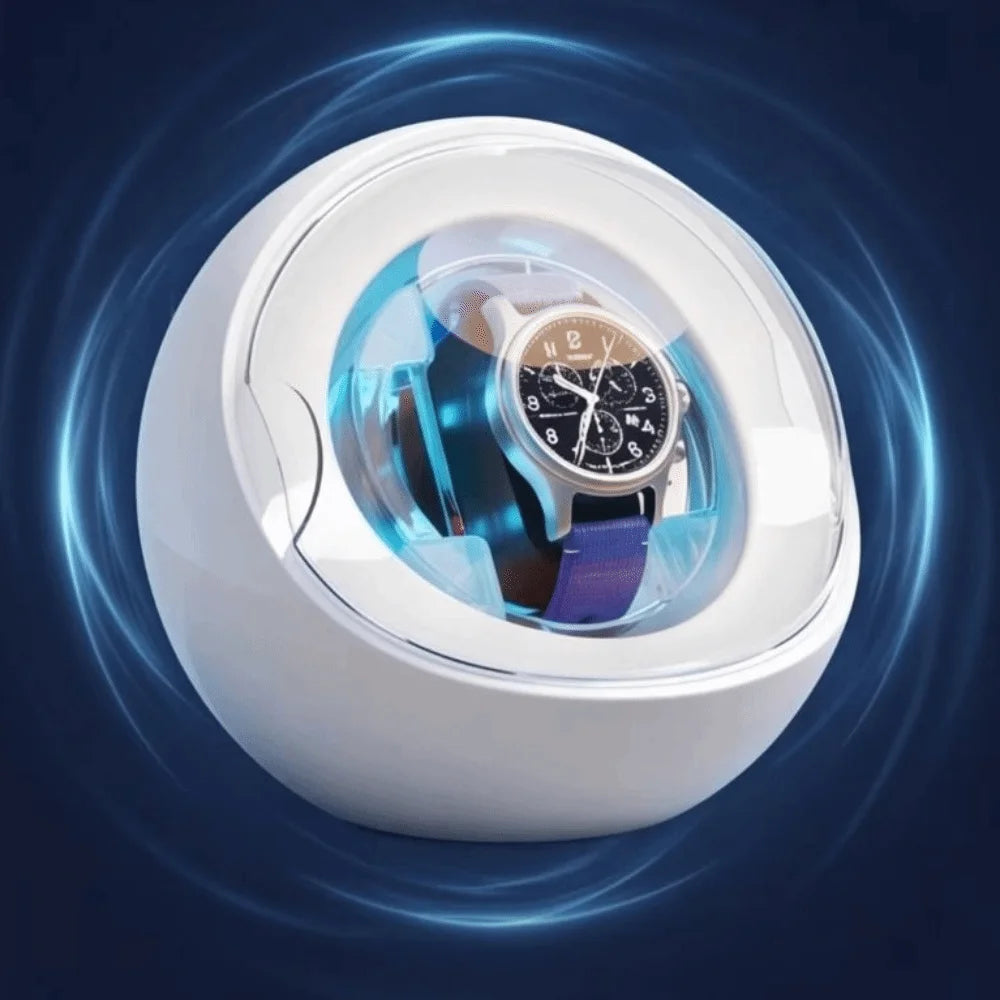 Automatic Watch Winder Silent Motor & 5-Color Ambient Lights Watch Winder Box PLUSH