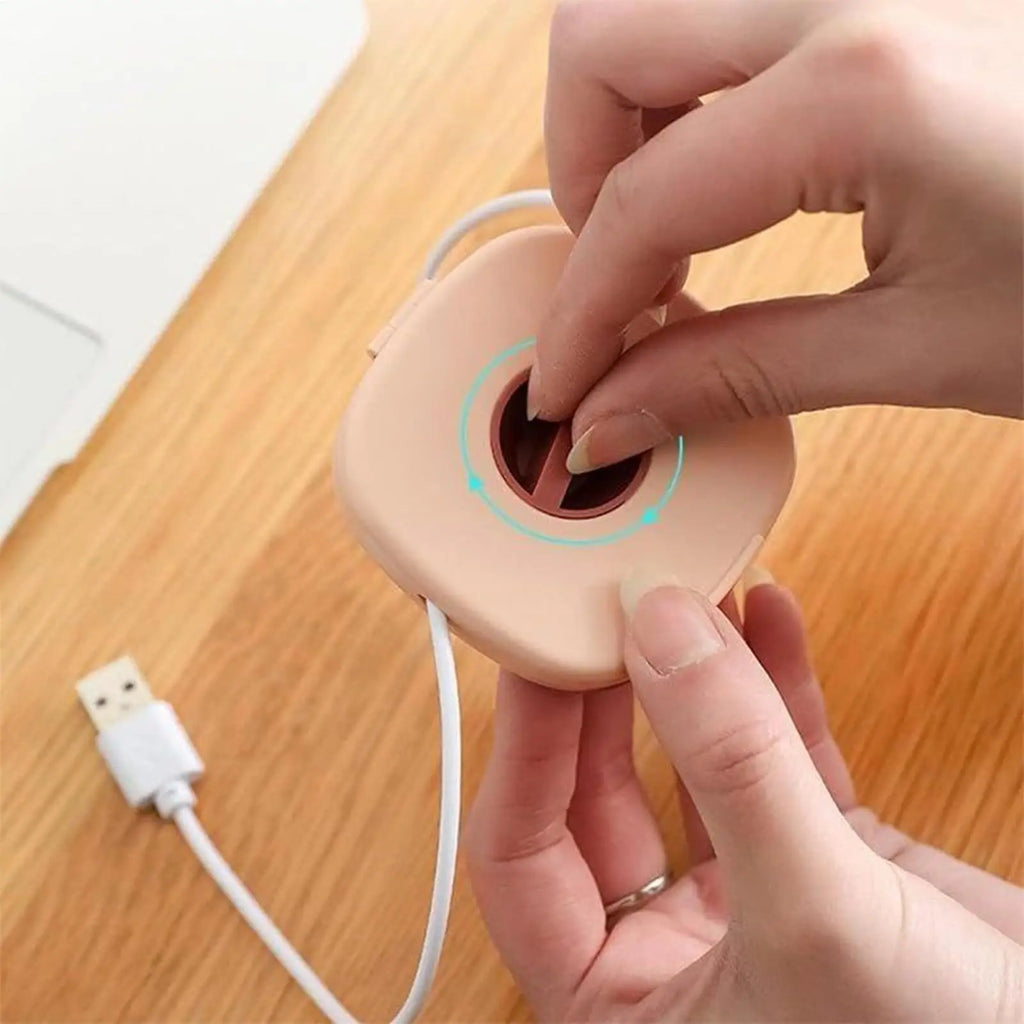 Rotating Cable Winder Box – Portable Wire & Cord Organizer Cable Organizer Box PLUSH