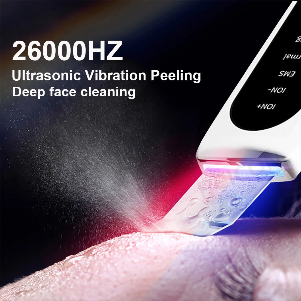Ultrasonic Skin Scrubber Spatula – Deep Pore Facial Cleanser Facial Cleansing Device PLUSH