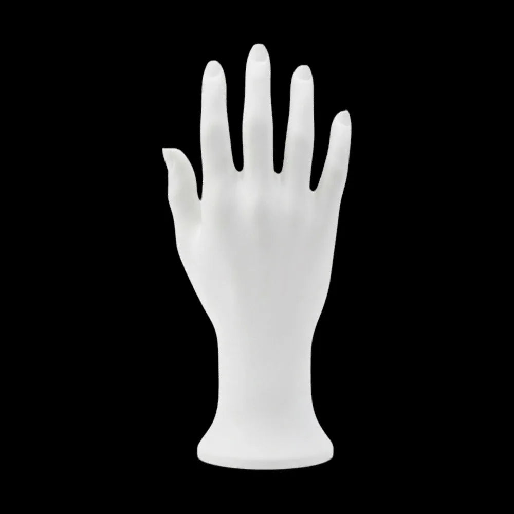 3D Printed Jewelry Display Hand Model – Ring & Bracelet Holder Jewelry Display Stand PLUSH White