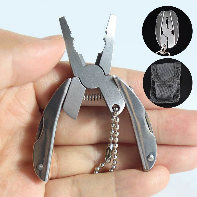 Mini Multitool Pliers Keychain – Stainless Steel EDC Tool Multitool Keychain PLUSH