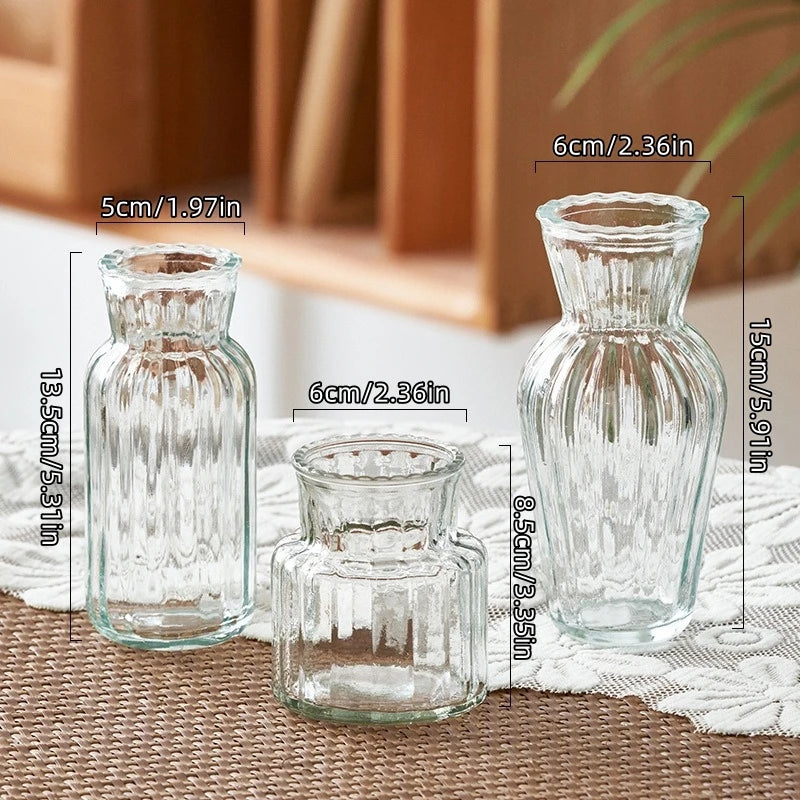 Handmade Carved Glass Vase – Gothic Hydroponic Planter Gift Decorative Glass Vase PLUSH