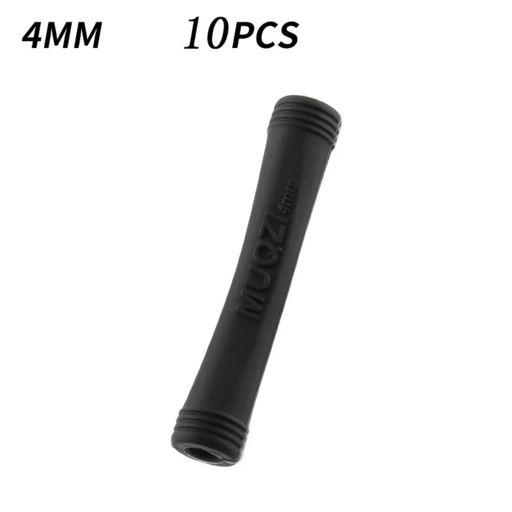 10pcs Silicone Bike Cable Protectors – Wrap Guard Tubes Bike Cable Protector PLUSH 4mm Black