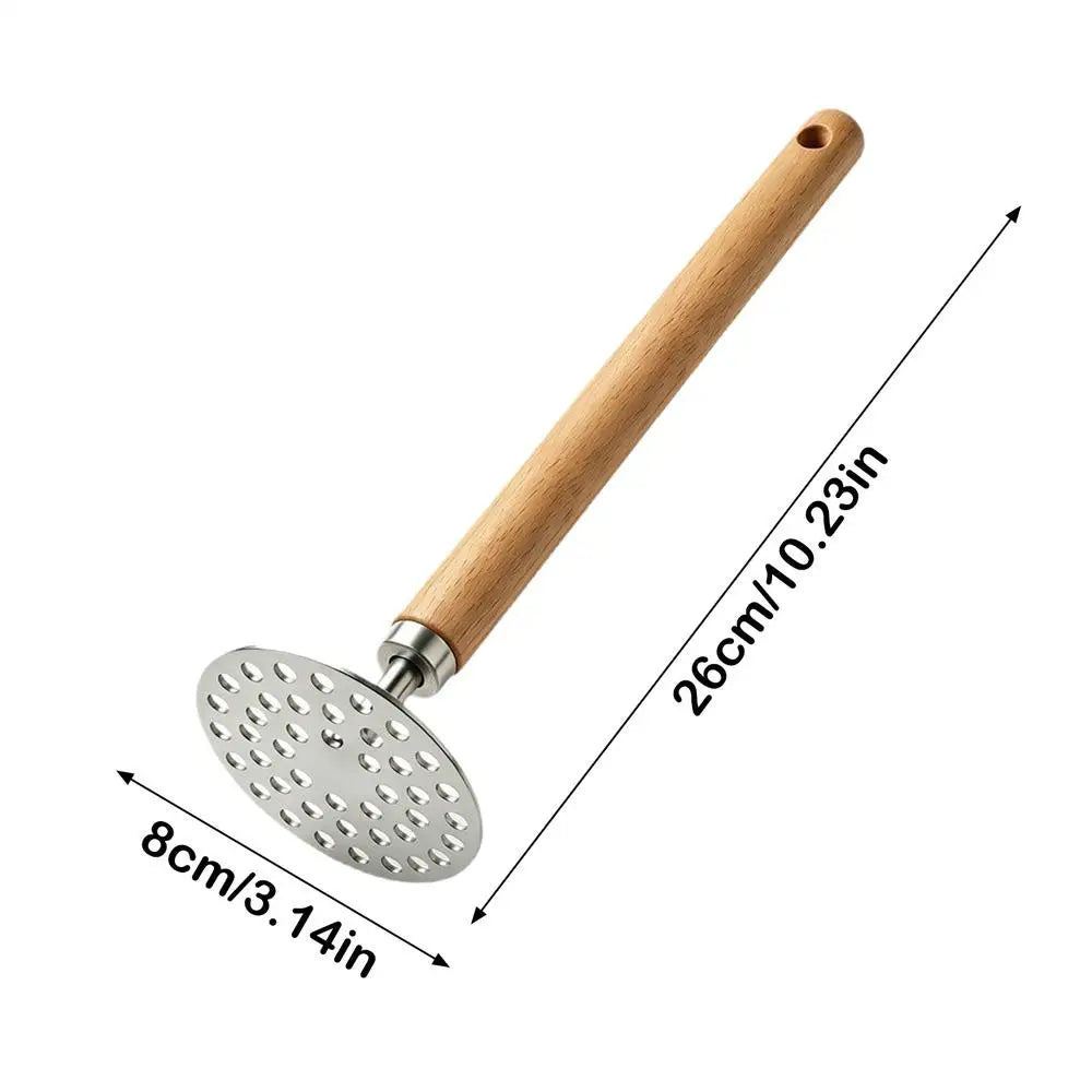 Stainless Steel Potato Masher – Manual Veggie & Fruit Crusher Kitchen Masher Tool PLUSH 1PC