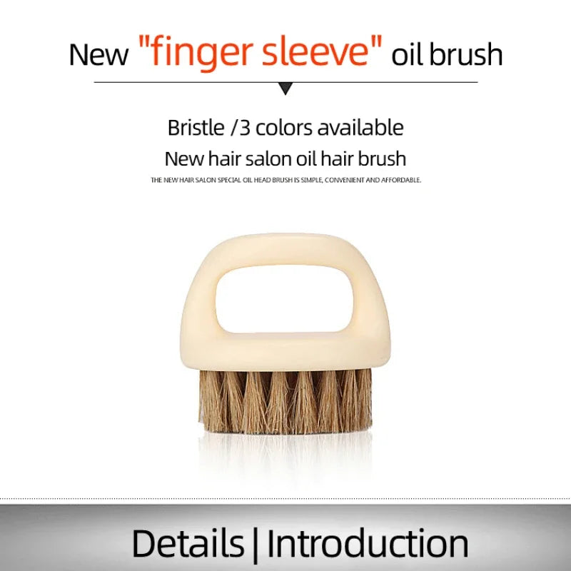 Men's Boar Bristle Beard Brush – Round Black Handle Grooming Beard Grooming Brush PLUSH