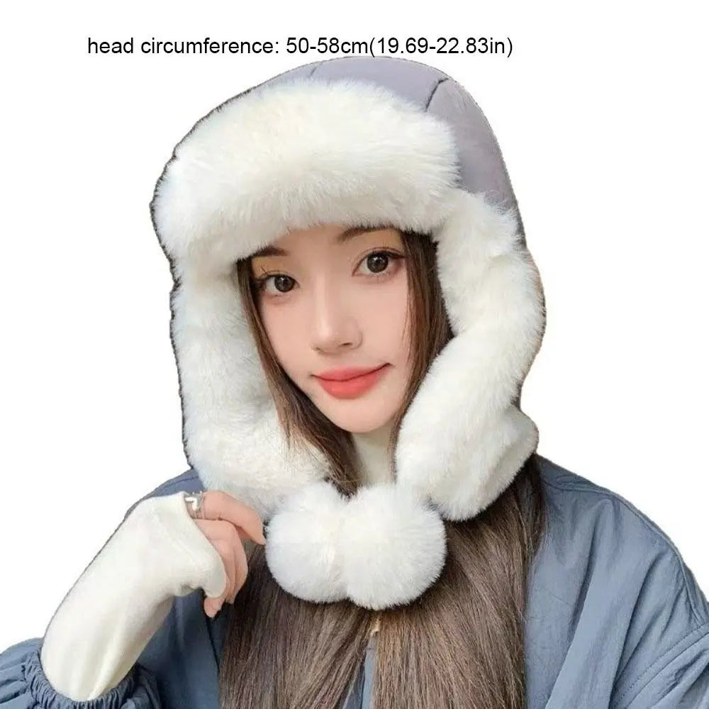 Windproof Winter Pilot Beanie Hat – Plush Cycling Cap Unisex Winter Beanie Hat PLUSH