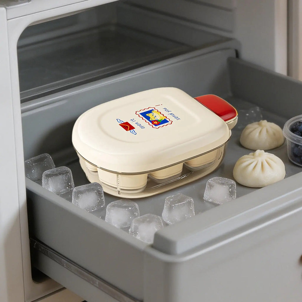6-Grid Silicone Ice Cube Tray with Lid – Reusable Freezer Mold Silicone Ice Tray PLUSH