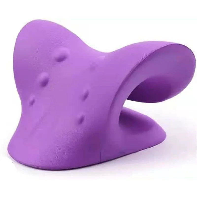 Cervical Traction Neck Massage Pillow – Neck & Shoulder Relaxer Cervical Traction Pillow PLUSH Purple