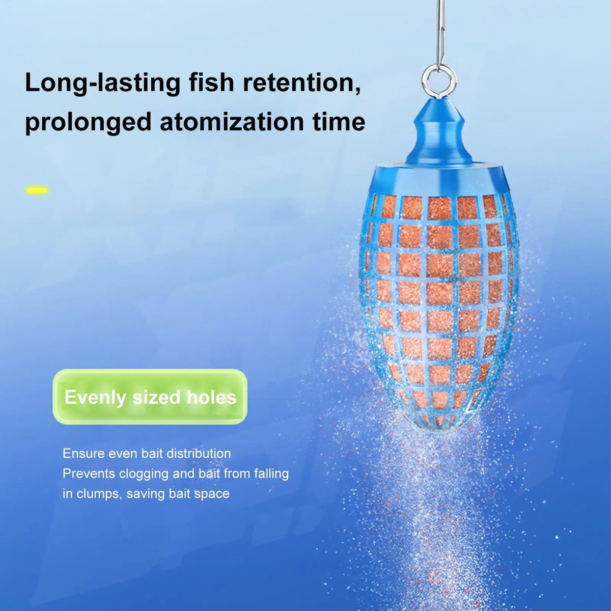 Fishing Bait Cage Holder with Locking Swivel – Lightweight Fishing Bait Cage PLUSH