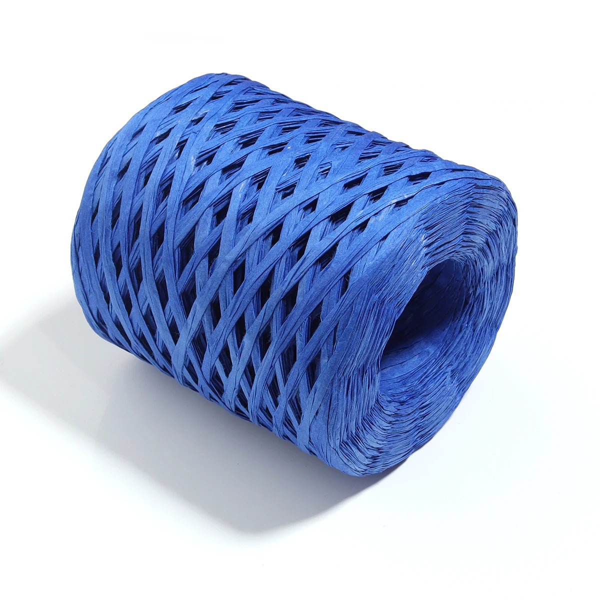 200m Natural Raffia Straw Yarn for Knitting, Crochet & DIY Crafts Raffia Craft Yarn PLUSH royal blue