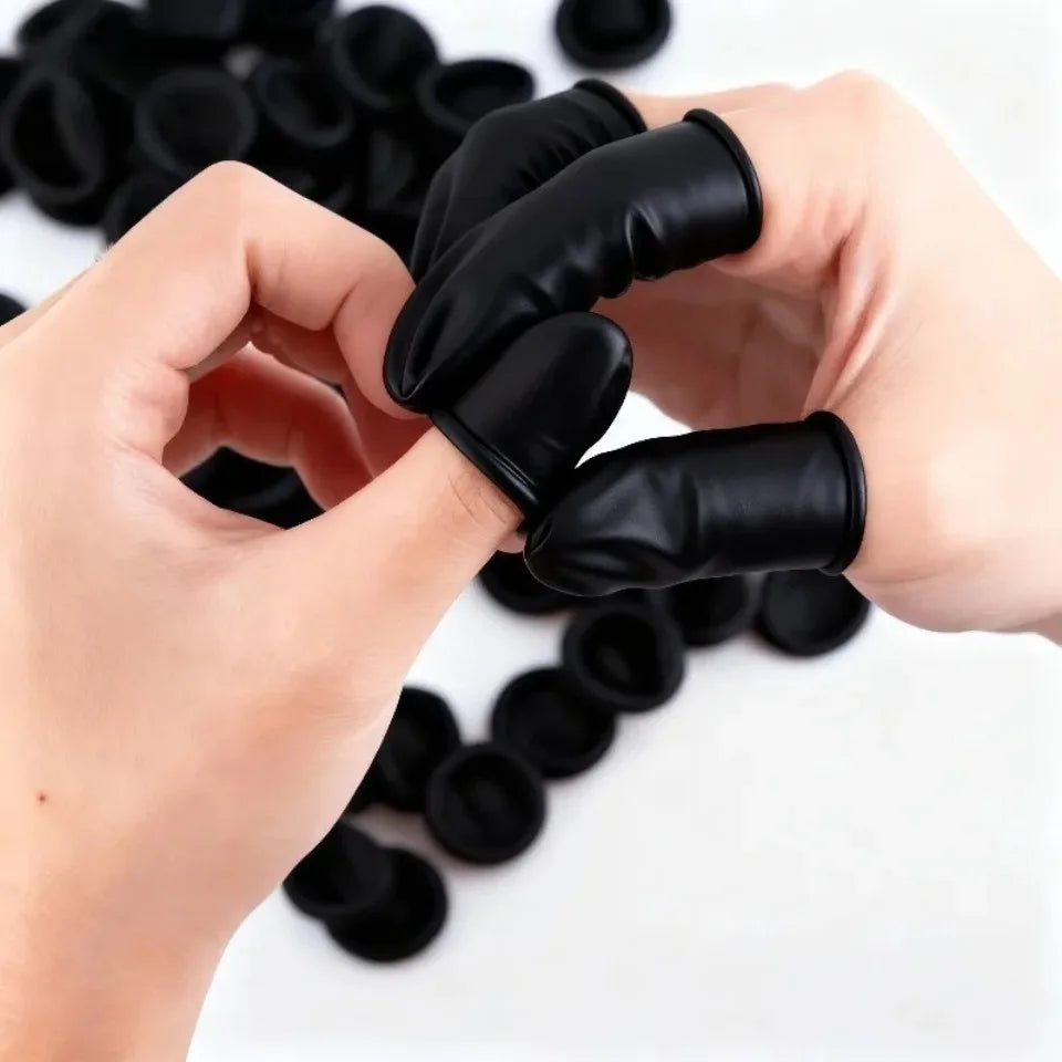 Disposable Latex Finger Cots 100/200pcs – Anti-Slip Finger Covers Disposable Finger Cots PLUSH