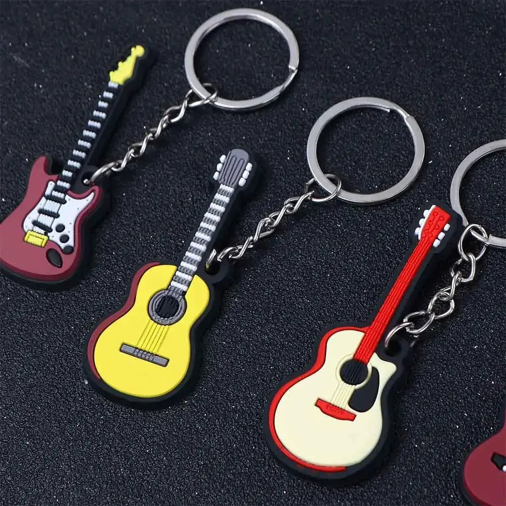 Musical Instrument Keychain – Guitar Violin Piano Pendant Novelty Keychain PLUSH