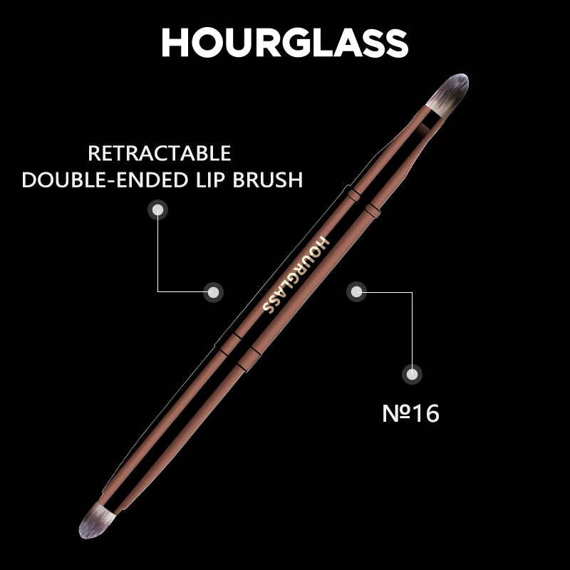 Retractable Double-Ended Lip Brush – Soft Fiber Metal Handle Lip Makeup Brush PLUSH