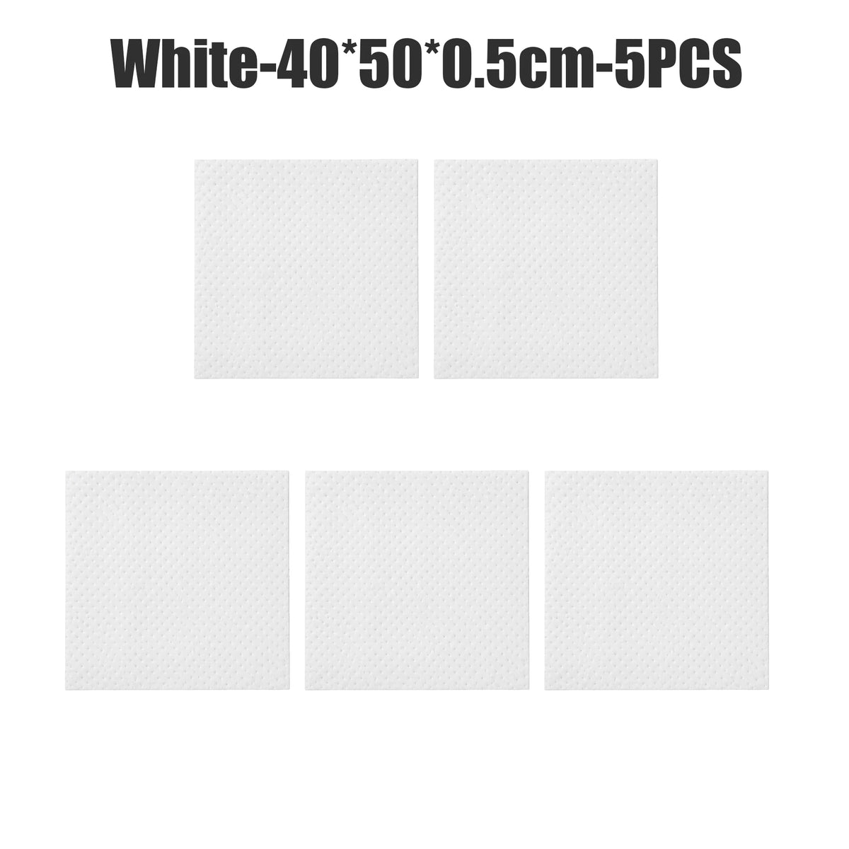 Industrial Oil Absorbent Pad 400x50cm – Heavy Duty Spill Mat Oil Absorbent Spill Pad PLUSH White 5PCS 40x50x0.5cm