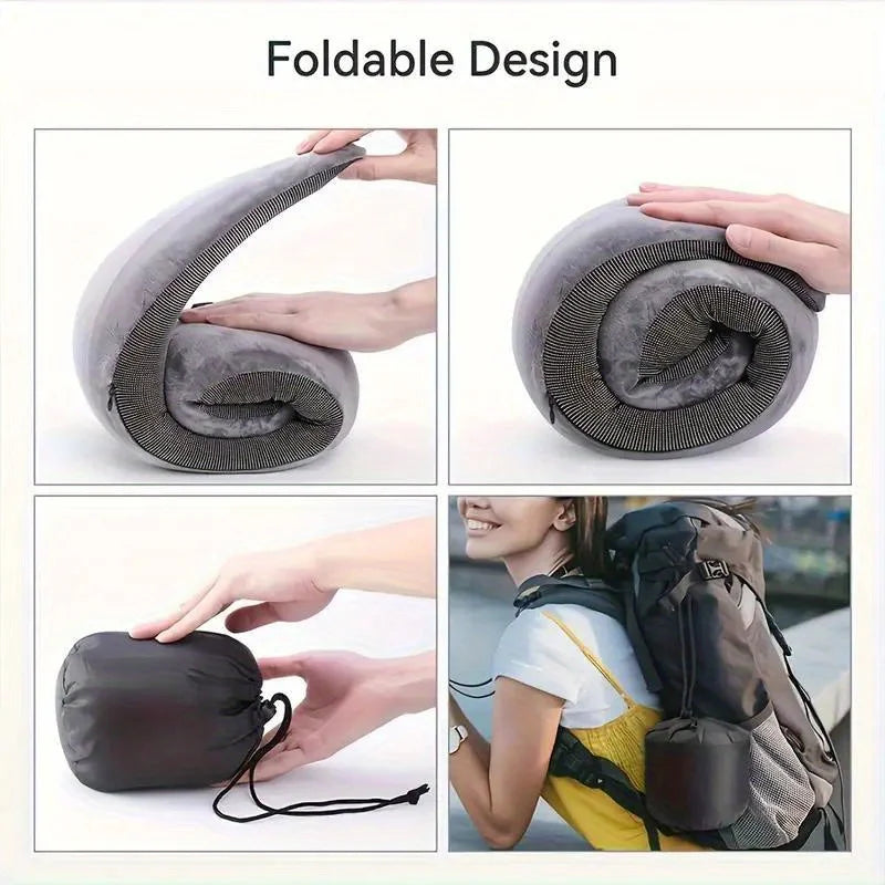 Memory Foam Travel Neck Pillow – Breathable & Machine Washable Travel Neck Pillow PLUSH