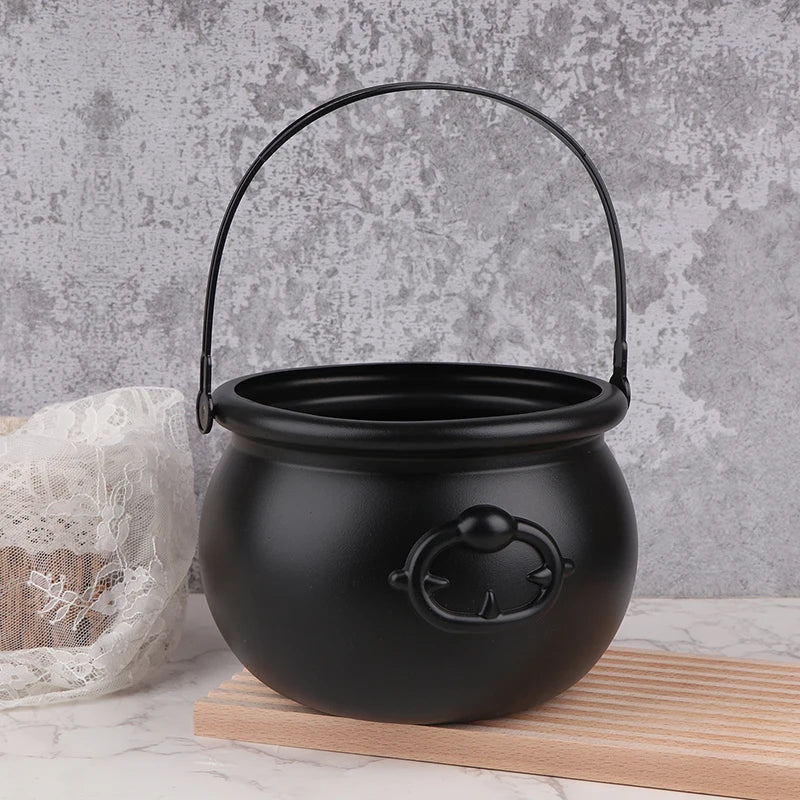 Large Witch Cauldron Candy Bucket – Halloween Table Décor Prop Halloween Decoration PLUSH