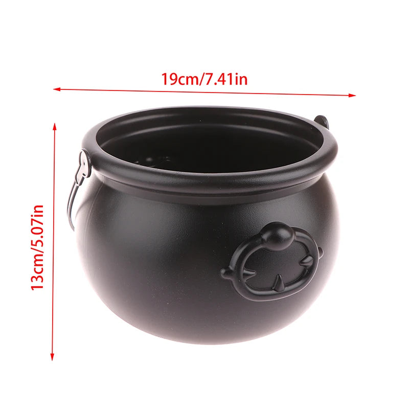 Large Witch Cauldron Candy Bucket – Halloween Table Décor Prop Halloween Decoration PLUSH