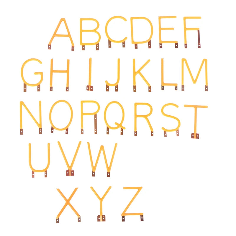 English Letter COB LED Filament DC3V Yellow – DIY Party Decor LED Filament Light PLUSH