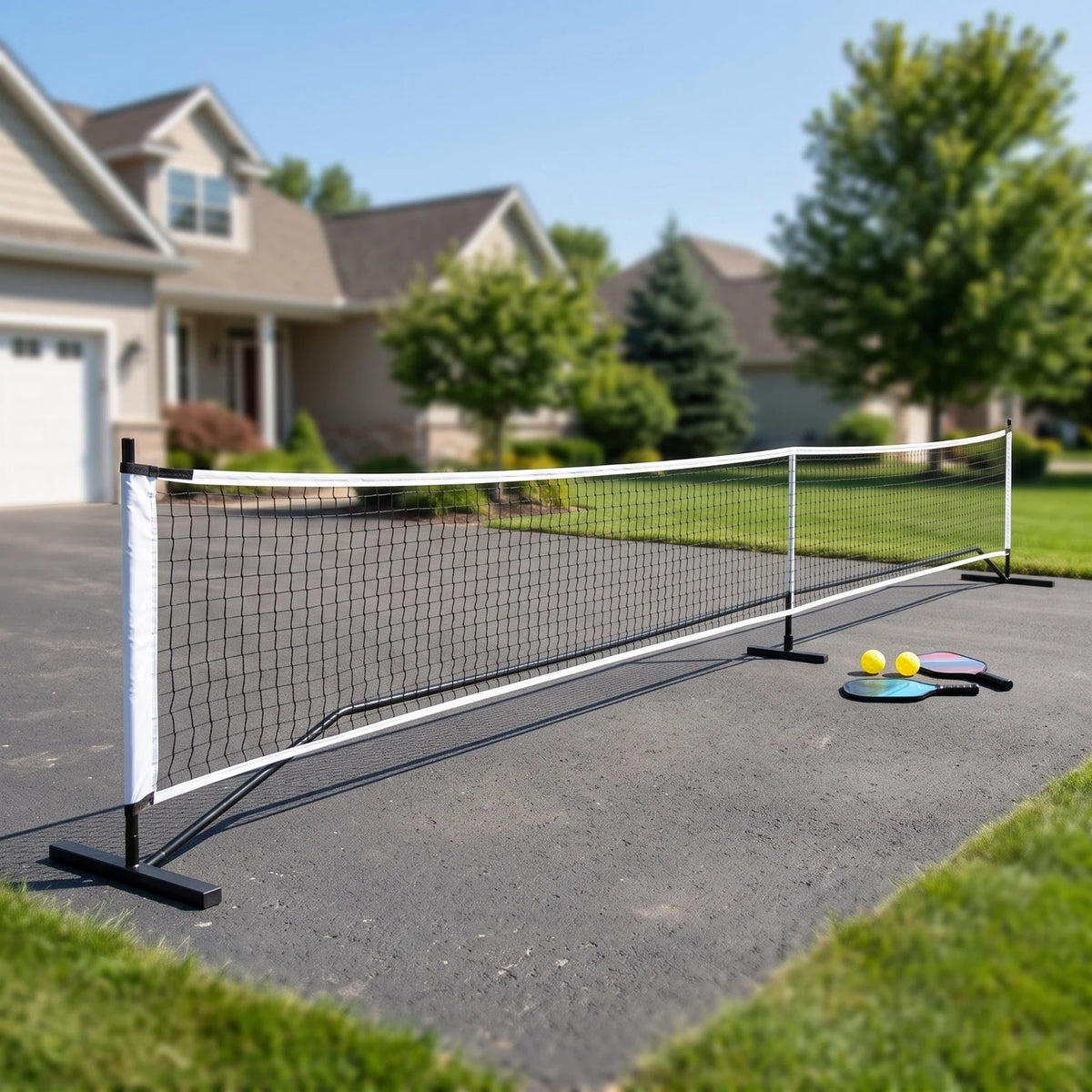Portable Pickleball Net with Bag – Foldable 6.7m Court Net Pickleball Net PLUSH