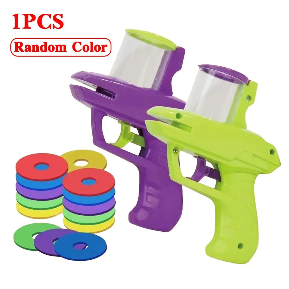 Kids Foam Flying Disc Launcher Gun – Outdoor Shooting Toy Outdoor Launcher Toy PLUSH A