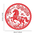 20pcs Chinese New Year Window Stickers – Reusable PVC Decals Window Cling Stickers PLUSH B 20 sheets