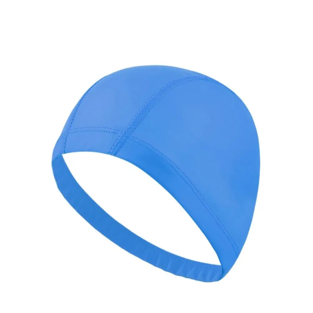 Waterproof Swim Cap for Long Hair – Plus Size Flexible Swim Hat Swim Cap PLUSH light blue