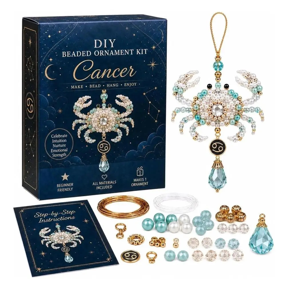 DIY Beaded Constellation Pendant Kit – Zodiac Bag Charm Craft DIY Jewelry Kit PLUSH Style 11