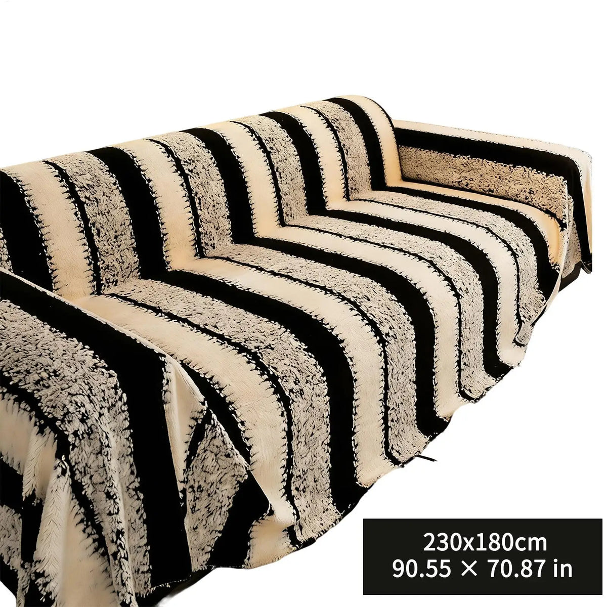 Non-Slip Fleece Couch Cover – Large Warm Sofa Blanket Sofa Cover PLUSH