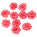 10pcs 3cm Fabric Rose Flowers for DIY Sewing & Crafts Fabric Flower Embellishments PLUSH watermelon red 3cm