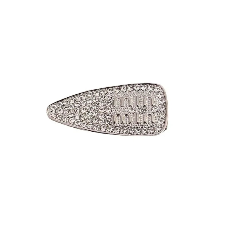 Glitter Rhinestone Hair Clip – Geometric Flower Barrette Rhinestone Hair Clip PLUSH